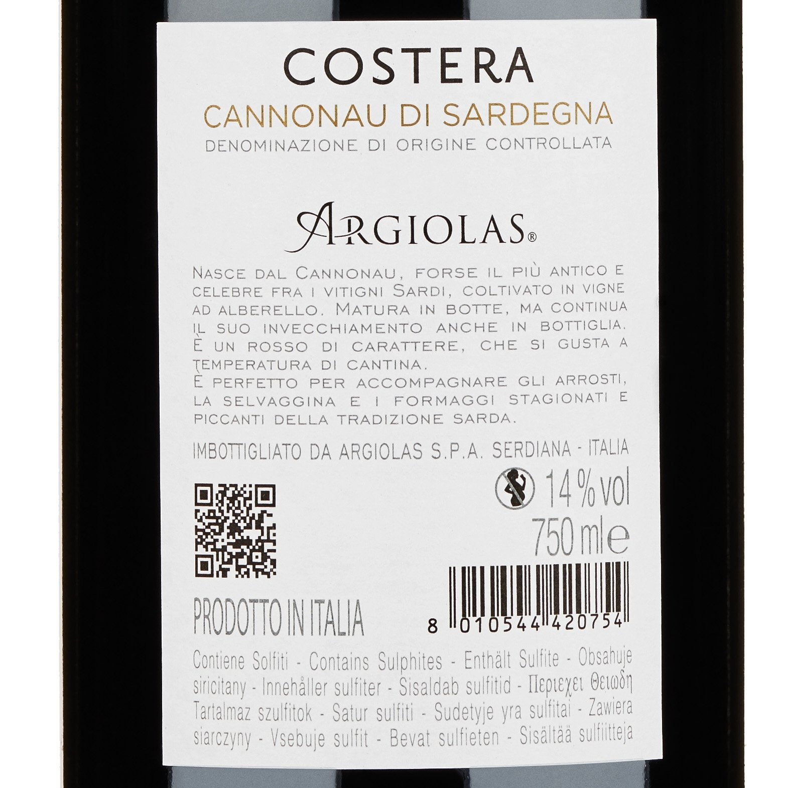 Costera Cannonau di Sardegna DOC - Argiolas