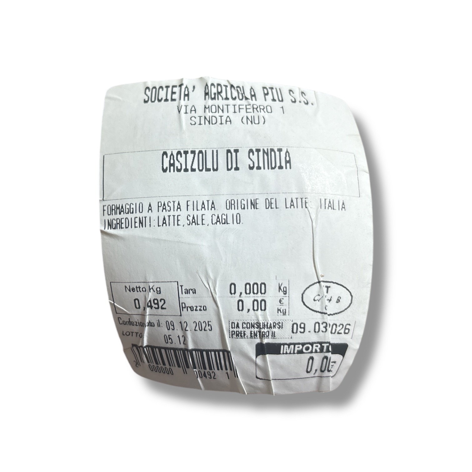 Casizolu di Sindia 450-500g