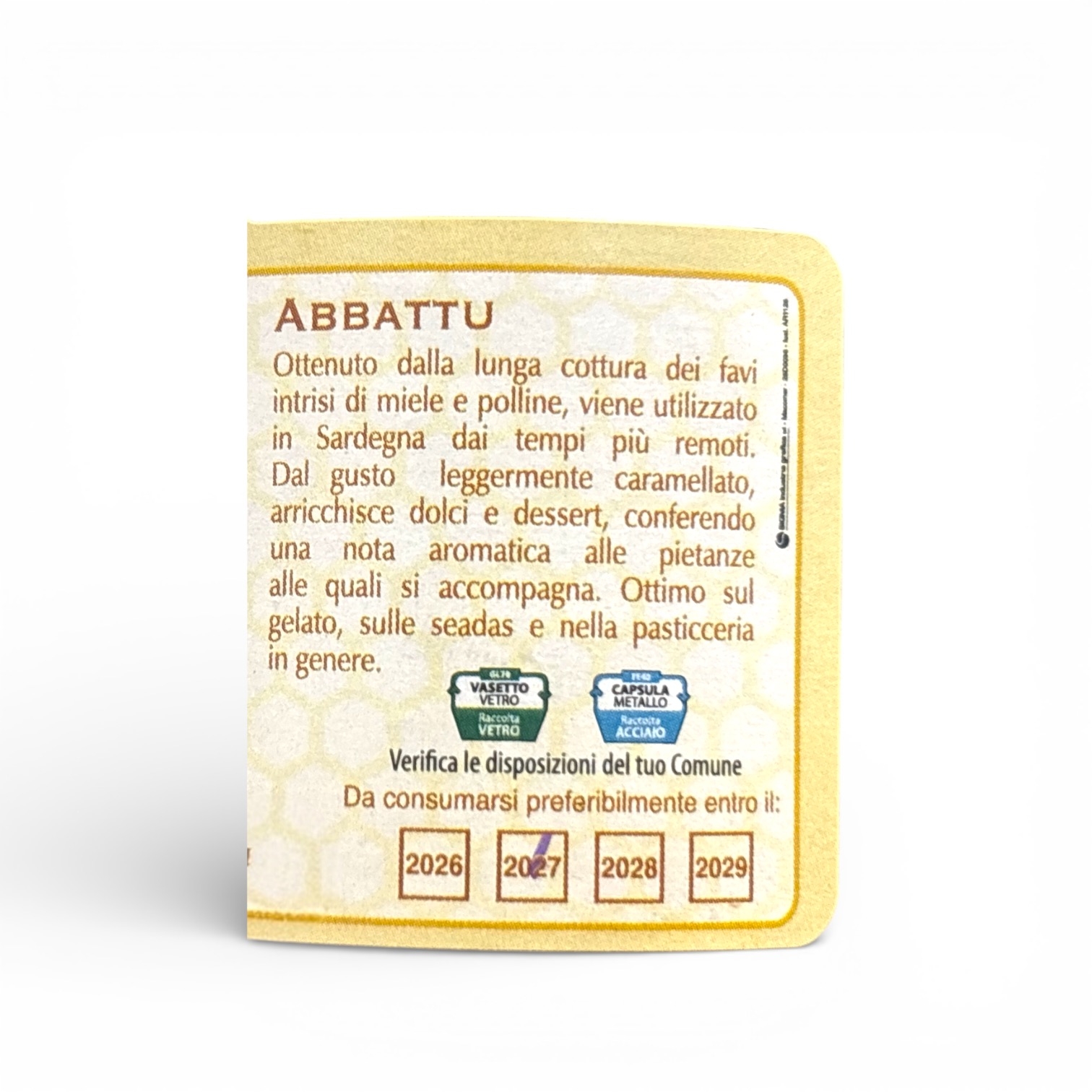 Abbattu 250gr - Apicoltura Pitzalis